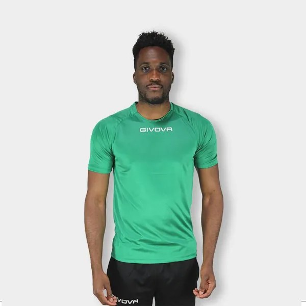 Зеленая футбольная рубашка из полиэстера Givova Capo, цвет verde