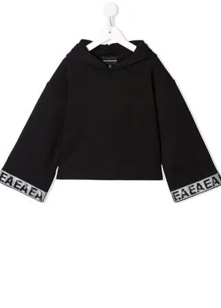 Emporio Armani Kids худи с широкими рукавами и пайетками