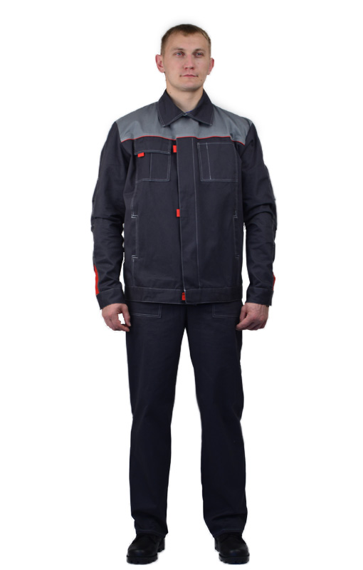 Костюм рабочий мужской Ursus КОС106-САРЖА темно-серый 52-54 RU, 170-176 см
