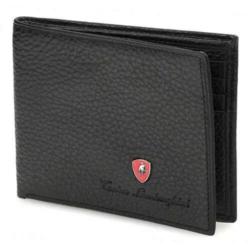 Портмоне Tonino Lamborghini Sport Elegance Black, 11.5х9 см, кожа.