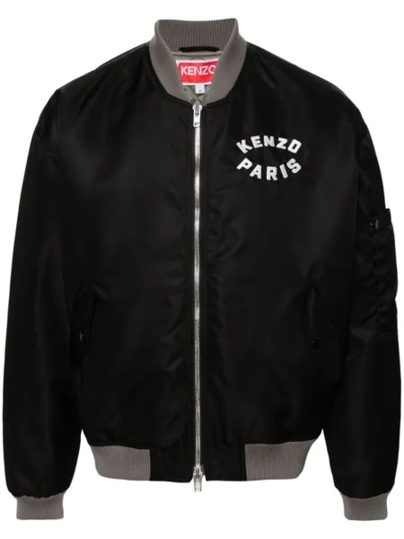 Kenzo бомбер с вышивкой Lucky Tiger, черный