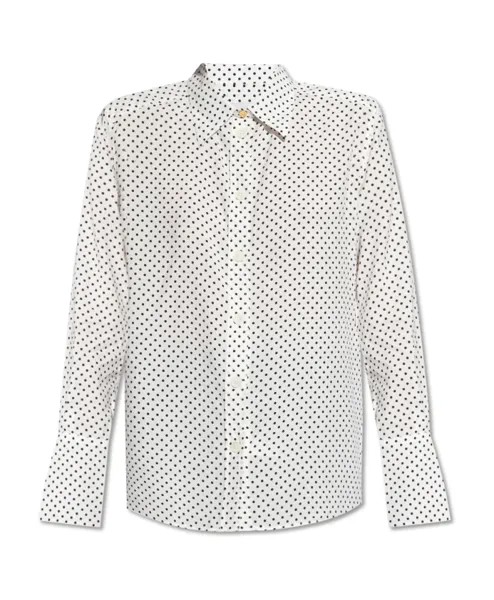 Рубашка в горошек Paul Smith, белый