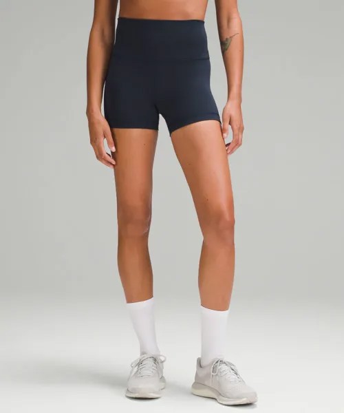 Короткие шорты с высокой посадкой Wunder Train Lululemon, нави