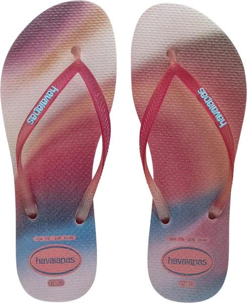 Шлепанцы Slim Metallic Rainbow Havaianas, цвет Pink Lemonade