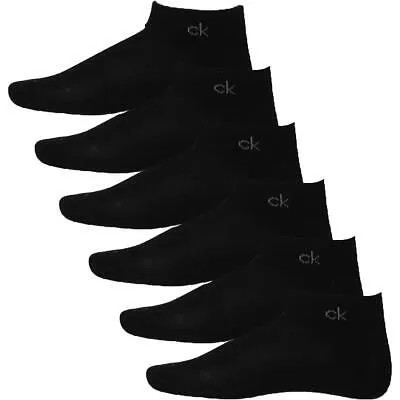 Набор из 6 черных носков с мягкой подошвой Calvin Klein для женщин 6-9,5 BHFO 7815