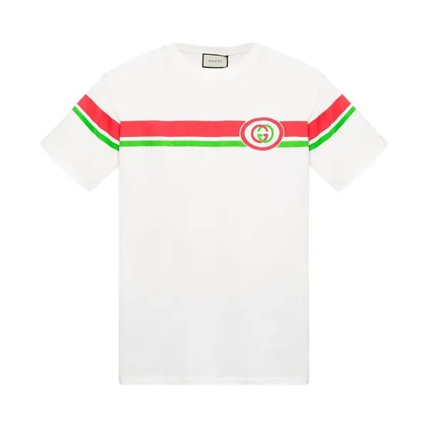 Футболка Gucci Logo Crew neck T-Shirt White, белый