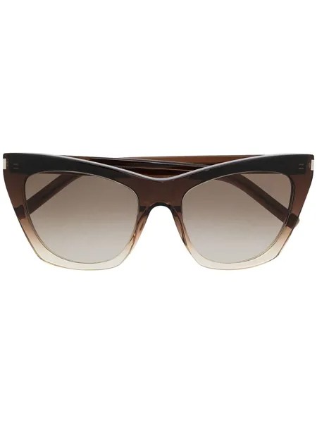 Saint Laurent Eyewear солнцезащитные очки Kate в квадратной оправе