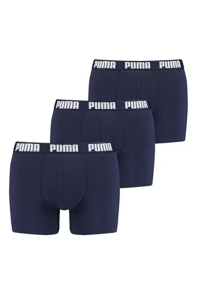 Боксеры с логотипом - 3 пары Puma, синий