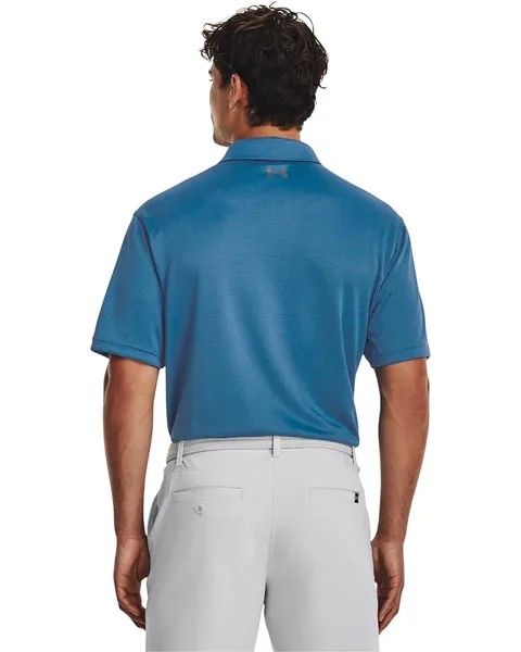 Поло Under Armour Golf Tech Polo, цвет Cosmic Blue/Pitch Gray