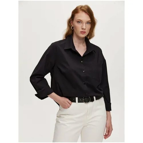 Рубашка  4FORMS, классический стиль, длинный рукав, карманы, размер 48-50EU / 54-56RU, черный