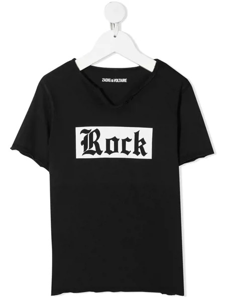 Zadig & Voltaire Kids футболка с принтом Rock