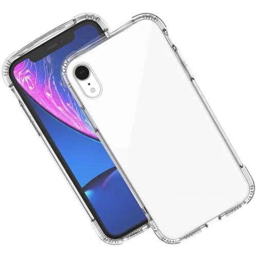 Силиконовый прозрачный чехол Armor для Apple iPhone XR (10 R) с усиленными углами / Ударопрочный чехол Армор для смартфона Эпл Айфон Икс Эр (10 Эр) / Противоударный чехол бампер ( (Прозрачный)
