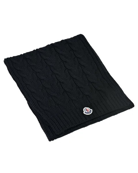Черный шарф из шерсти, 145x28 см Moncler детский
