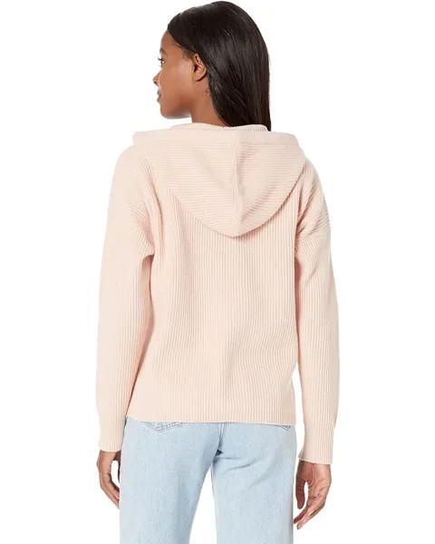 Худи Calvin Klein Ribbed Crop Hoodie, цвет Blush