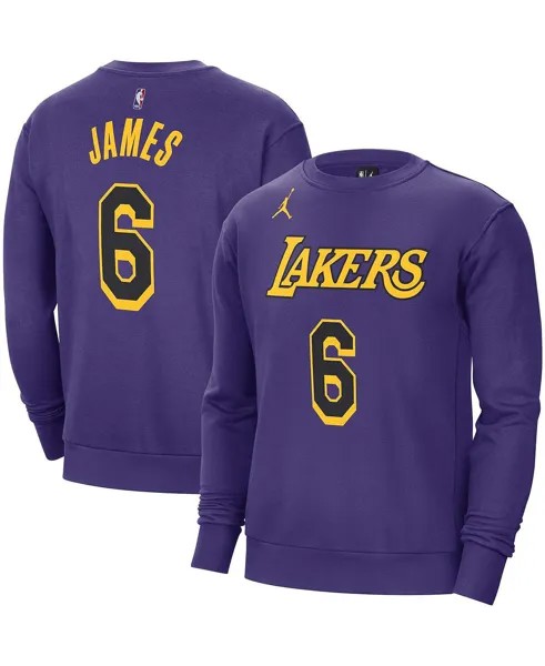 Мужская брендовая толстовка lebron james purple los angeles lakers с именем и номером Jordan, фиолетовый