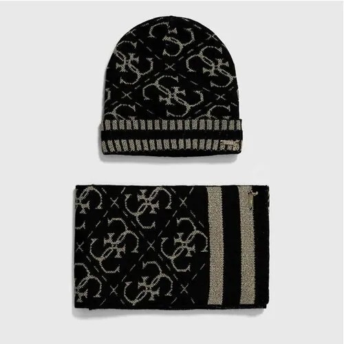 Шапка GUESS для девочек, размер L, черный/золотой