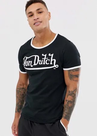 Футболка с логотипом Von Dutch-Черный