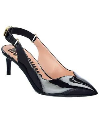 Женские лакированные туфли Moschino с ремешком на пятке, черные 36