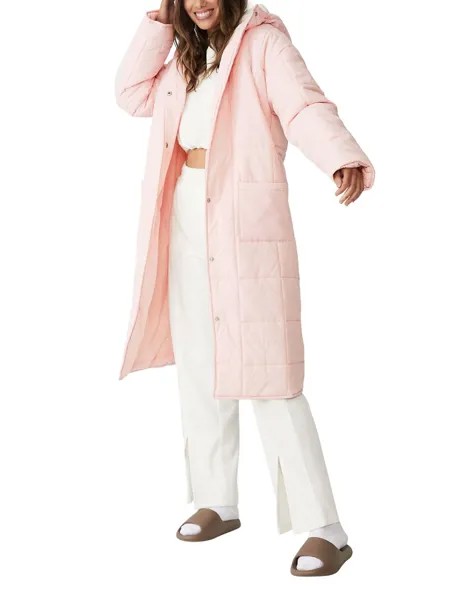 Утепленное пальто макси кремового цвета Cotton:On-Белый