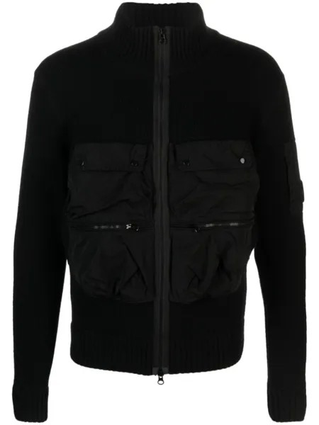 C.P. Company Lens-detail panelled bomber jacket, черный