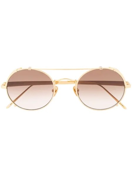 Linda Farrow солнцезащитные очки со вставками