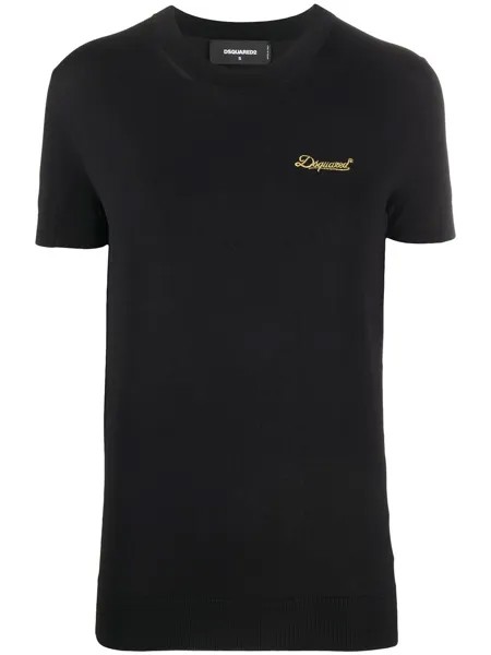 Dsquared2 трикотажный топ с вышитым логотипом