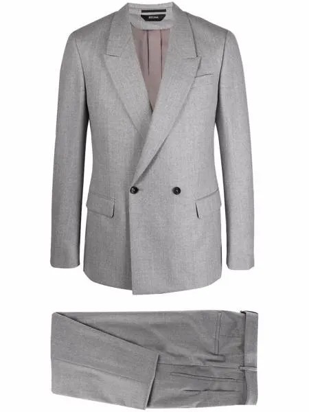 Ermenegildo Zegna шерстяной костюм с двубортным пиджаком