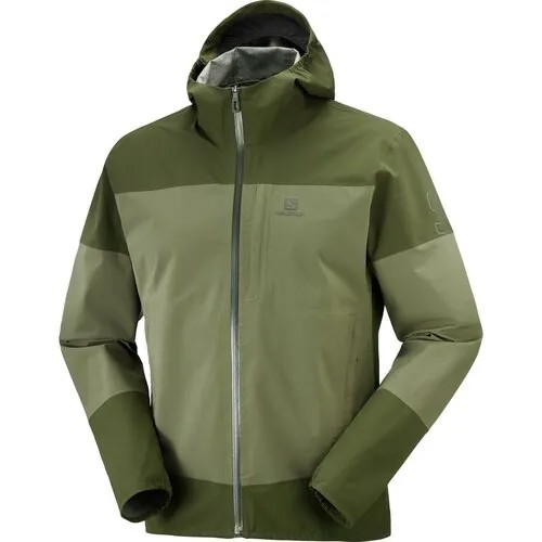 Куртка спортивная Salomon OUTRACK 2.5L, размер M, хаки, зеленый