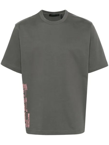Helmut Lang футболка с принтом, серый