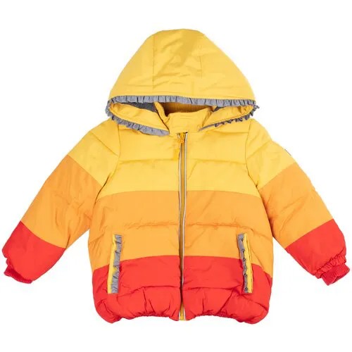 Куртка playToday 388003, размер 80, желтый, оранжевый