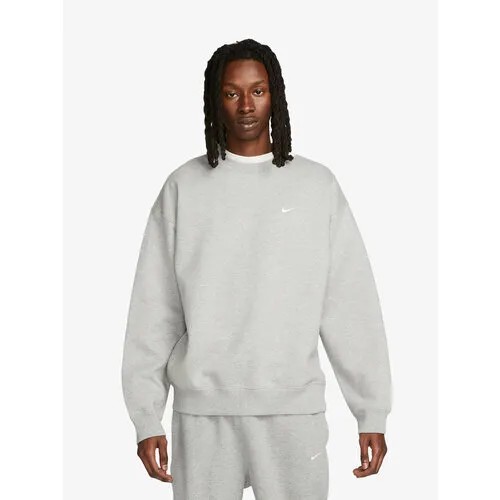 Свитшот NIKE M NK SOLO FLC CRW, размер L, серый