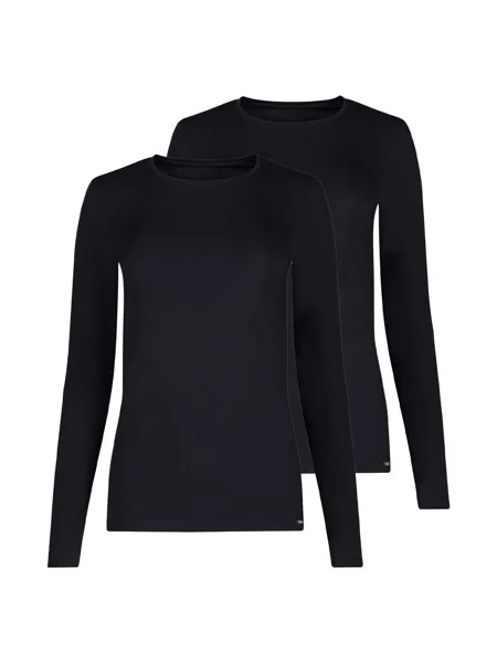 Майка Skiny 2er Pack Shirt langarm, черный