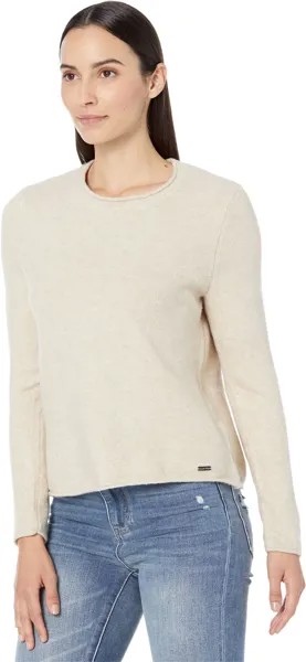 Свитер Crew Neck Rolled Hem Calvin Klein, цвет Heather Latte