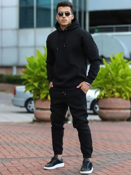 Костюм мужской oversize черный L