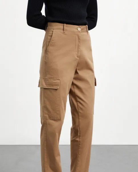 Женские брюки-карго с боковым карманом Ecoalf, коричневый