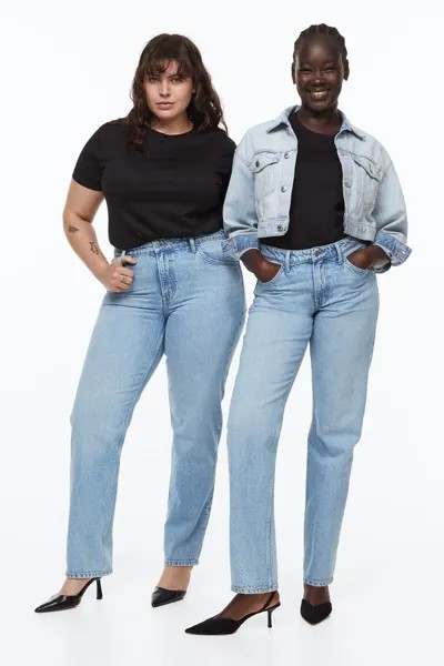 Прямые джинсы стандартного кроя H&M, синий