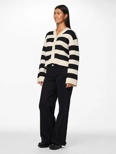 Кардиган Pieces Nalini, цвет creme/schwarz