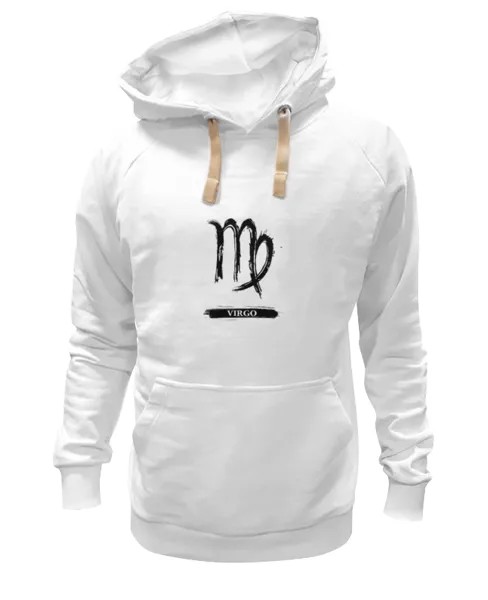 Худи Printio Знак зодиака дева белое 3XL