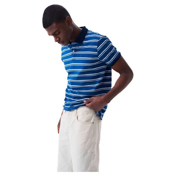 Поло с коротким рукавом Salsa Jeans Allover Striped, синий