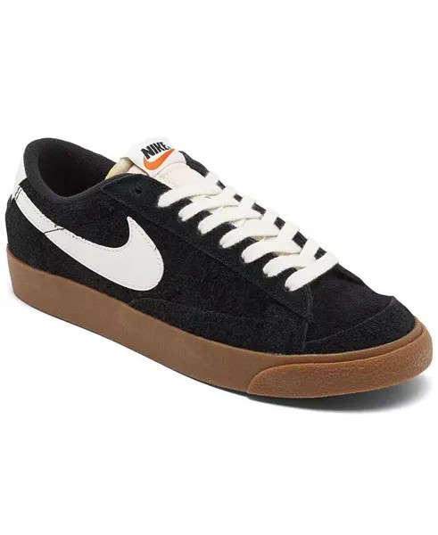 Женские винтажные замшевые повседневные кроссовки Blazer Low '77 от Finish Line Nike, черный