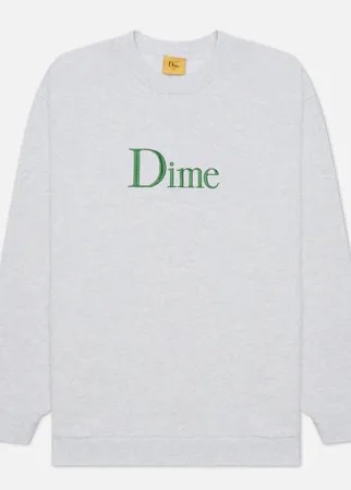 Мужская толстовка Dime Dime Classic Embroidered Crew Neck, цвет серый, размер XL