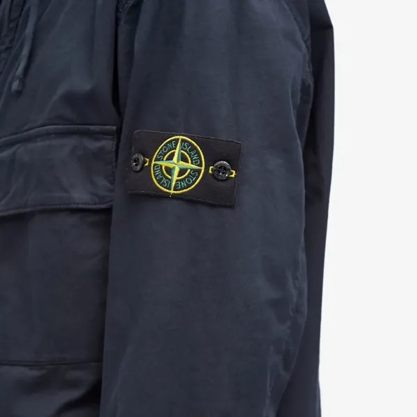 Stone Island Куртка Supima из хлопкового твила Stretch-TC с капюшоном, синий