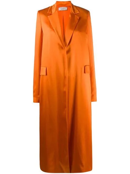 Nina Ricci длинное однобортное пальто-блейзер