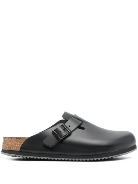 Birkenstock слиперы Boston с пряжками, черный