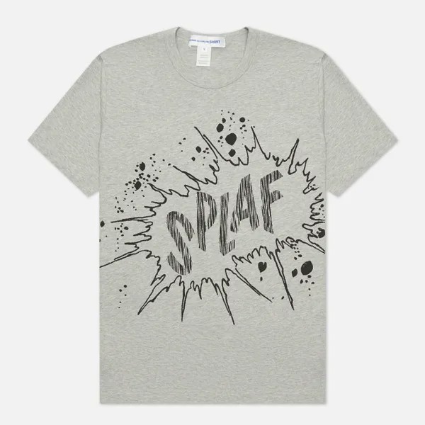 Футболка Comme des Garcons SHIRT x Christian Marclay Print Splaf Crew Neck серый, S