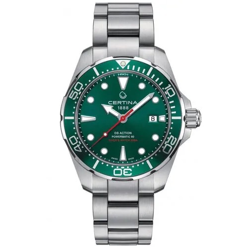 Наручные часы Certina DS Action Diver C032.407.11.091.00, мультиколор, зеленый