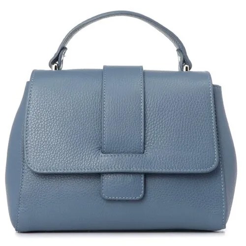 Сумка diva's bag, фактура зернистая, голубой, серый