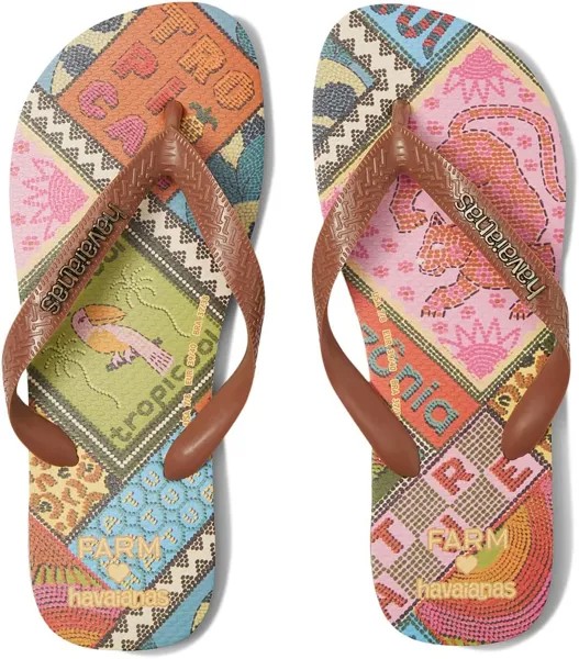 Шлепанцы Top Farm Summer Patch Flip Flop Sandal Havaianas, цвет Rust