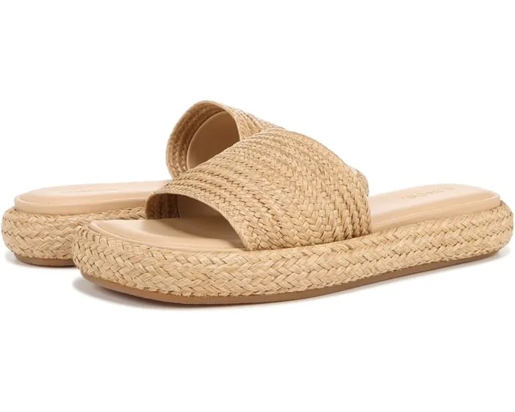 Сандалии Vince Eva Platform Slide, цвет Toasted Wheat Raffia
