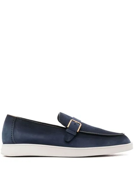 Santoni туфли монки Dread с квадратным носком, синий
